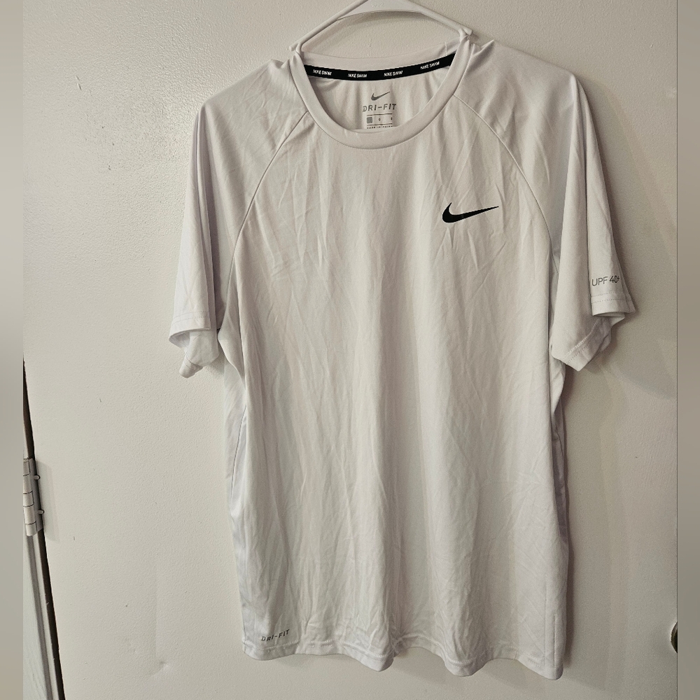 Nike Swim Dri Fit Men's White Sports Shirt